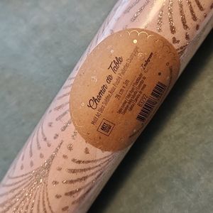 *****SOLD*****   NEW Art Deco Pink & Gold Table Runner